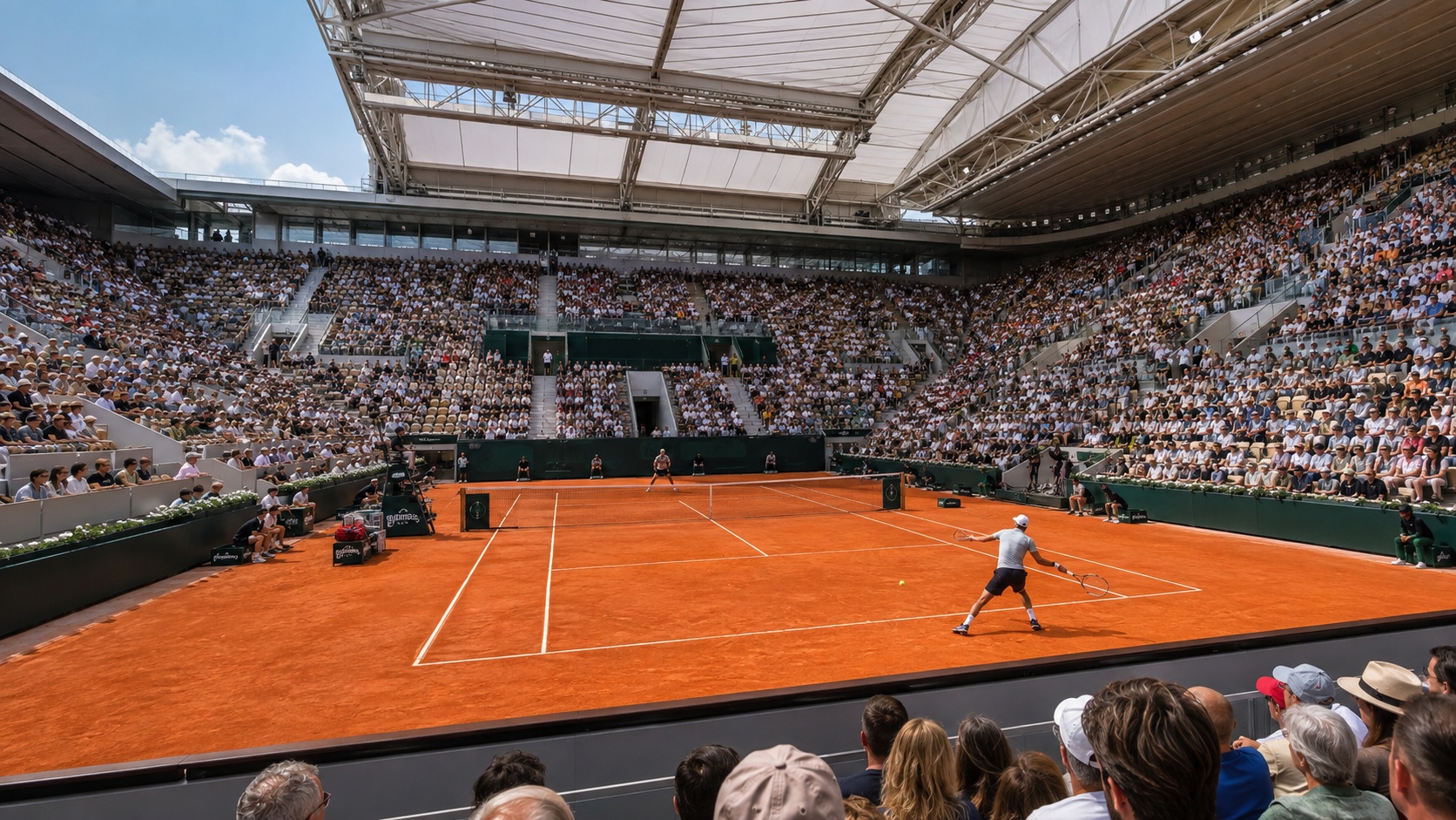 Court Philippe-Chatrier depuis les tribunes